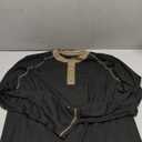 Uposiut Mens T-Shirts Henley Shirts Long Sleeve Casual Cotton Mens Shirts Tee Shirts (3X-Large, Black)