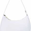CYHTWSDJ Shoulder Bags for Women, Cute Hobo Tote Handbag Mini Clutch Purse with Zipper Closure (Large, Nylon White 1)