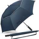 NINEMAX Golf Umbrella, 51/54/62/68 Inch Large Windproof Umbrella for Rain | Vented Double Canopy, Fiberglass Frame, 210T Pongee Fabric, One Button Auto Open, Wind Resistant For Golf & Outdoor Use