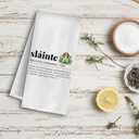 Slainte Irish Blessing Beagle Kitchen Towels,Irish Blessing Gifts Hand Towels for Bathroom,Ireland Blessings Decorative Dish Tea Towel for Kitchen, 16x24 Inch