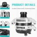 New Alternator 3.6 3.6L Fit for Chrysler 300 2011-2017, for Dodge Charger Challenger & Durango 2011-2017, Fit for Jeep Grand Cherokee 2011-2017, Fit for Ram 1500 2016 2017 160A Alternator