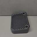 Litter Box Step, Cat Step/Ramp/Catcher with Filter Function, Easy to Clean, Ideal for Kitten & Elderly Cats (Dark Grey)