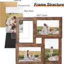 YESKAY 4x6 Collage Picture Frames, Multi Family Photo Frame with Real Glass, Displays Four 4x6 Photo, Wall Decor Wall Hanging or Tabletop, Rustic Brown