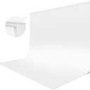 White Backdrop for Photoshoot, 10x10 ft Photo Backdrop Curtain Double-Side for Photography, Polyester Fabric White Background Screen for Photographic Studio Baby Picture Party Prop (Backdrop Only)