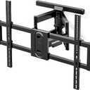 monTEK Heavy Duty Full Motion TV Wall Mount for 43100 Inch TVs Pre-Assembled Bracket with Tool-Free Tilt Swivel & Extension Max VESA 800x600, 150lbs 4X Strength Tested Fits 16/18 Inch Studs, HW1276BK
