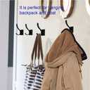 Black Towel Hooks,Double Towel Robe Clothes Coat Holder,Heavy Duty Wall Mount Hooks for Bath Bedroom Kitchen Pool Garage Hotel,4 Pack