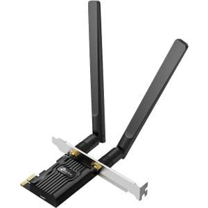 TP-Link WiFi 6 PCIe WiFi Card for Desktop PC AX1800 (Archer TX20E), Bluetooth 5.2, WPA3, 802.11ax Dual Band Wireless Adapter with MU-MIMO, Ultra-Low Latency, Supports Windows 11, 10 (64bit) Only