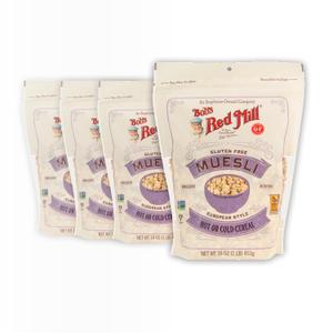 Bob's Red Mill Gluten Free Muesli, 16oz (Pack of 4) - Gluten Free, Non GMO, Kosher (EXP 07/05/27)