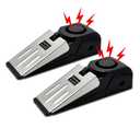 HNHMT 2 Pack Portable Door Stop Alarm, Door Stopper with 120db Loud Security Alarm, Travel Door, Doorstops Wedge Sensors Security Devices for Traveling Apartment Hotel and Home (Black)