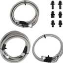 maXpeedingrods 47RE Transmission Cooler Lines Kit for Dodge Ram 2500/3500 Cummins 5.9L 1996-2002, Stainless Steel & PTFE, SS Braided Transmission Lines