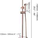 Exposed Shower System with 8 inch Rainfall Shower Head 3 Function Bathroom Shower Faucet Set Wall Mounted Copper Shower Fixture with Handheld Shower Head and Antique Brass Shower Mixer Valve
