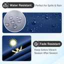 hyha Waterproof Outdoor Cushion Covers for Patio Furniture, Stretch Patio Chair Cushion Slipcovers, Coated UV Resistant Replacement Seat Covers, Solid Color (Navy, 8PC)