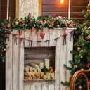 6Ft Burgundy Velvet Christmas Bow Garland Pre-String Coquette Bow with Vintage Bell Ribbon Banner for Christmas Tree Hanging Decoration Xmas Fireplace Staircase Fireplace Ornament (Wine Red)