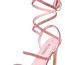 DREAM PAIRS High Heels Stilettos for Women - Strappy Gladiator Sexy Square Toe Open Toe Dressy Pumps Sandals Size 7