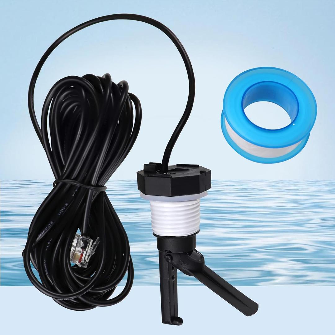 GLX-FLO-RP Flow Switch Assembly Compatible with Goldline Aquarite Salt Systems, Pool Flow Sensor for Aqua Rite Swimming Pool Salt Cell and Chlorine Generator, 15 Feet Cable Pool Flow Switch (Blue)