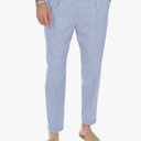 Beotyshow Mens Linen Pants Casual Elastic Waist Trousers Summer Beach Lightweight Pants, XL