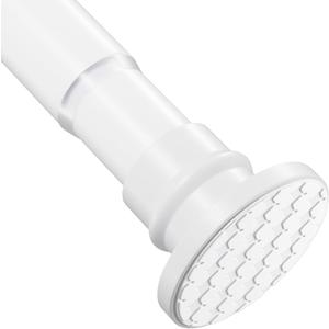 Small Shower Rod 18-32 Inches Short Adjustable Tension Shower Curtain Rod No Drilling White Spring Tension Rod Non-Slip,Stainless Steel