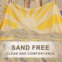 2 Packs Turkish Beach Towels Vacation Essentials Quick Dry Sand Free Soft Absorbent Adult Oversized Bath Pool Swim Long Lightweight Thin Fast Drying Over The Chair Towel Sand Sunshine and Turtle (72 x 36 inch)