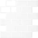 STICKGOO White Peel and Stick Subway Tile, Stick on Backsplash Tiles for Kitchen and Bathroom, Flexible Vinyl Wall Tile, Easy DIY Installation