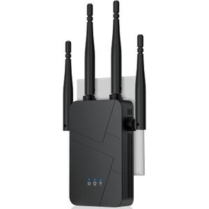 2026 WiFi Extender, 15888 sq.ft Internet Extender WiFi Booster, Long Range Wireless Repeater Signal Amplifier for Home, Mesh Wi-Fi 99% Faster | Broader Than Ever, Support 55+ Devices, 1-Tap Setup (Black)