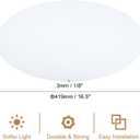 PATIKIL Lampshade Diffuser, 16.5" Diameter Round Diffuser for Drum Lampshades Pendants Light, DIY Light Shield, Frosted White