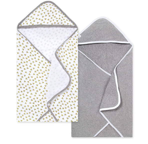 Burts Bees Baby Infant Hooded Towels Honey Bee Organic Cotton, Unisex Bath Essentials and Newborn Necessities, Soft Nursery Towel with Hood   -  (Small/Medium 0-3 Months)