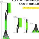 DXNQ Car Snow Brush and Ice Scraper, 24" Scratch Free Snow Remover with Comfortable Foam Grip, Detachable Winter Cleaning Brush Ice Scraper for Car Windshield Window Roof (Green)