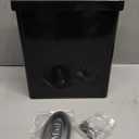 Architectural Mailboxes Designer Galvanized Steel, Locking Wall Mount Mailbox, Black with Satin Nickel