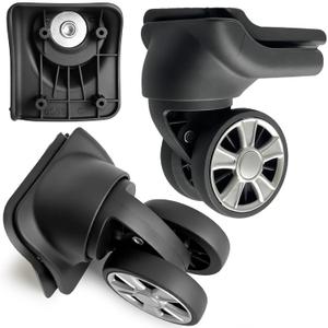NUOZE Duel Spinner Luggage Wheels Replacement for Suitcase, Wheels Parts Roller Suitcase Tourister Travel Trunk Caster Luggage Replacement Kit (H330 - 2 Pcs)