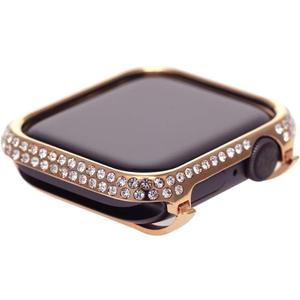Compatible with Apple Watch Series 6 5 4 Bling Face Cover,Sparkle Rhinestone Diamond Case Bezel 40mm 44mm for iWatch SE 3 2 1 (Rose Gold, 40mm)