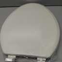 KOHLER 4694-96 Ridgewood Elongated Toilet Seat, Compression-Molded Wood, Color-Matched Plastic Hinges, Biscuit