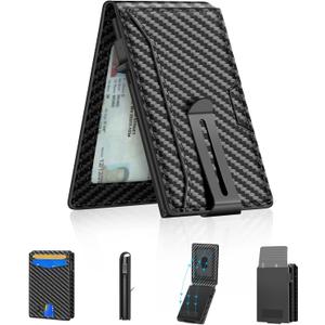 SMART LB Mens Wallet Front Pocket Bifold Fashion Slim Wallets for Men with Money Clip (Carbon)