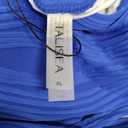 High Waisted Bandeau Bikini Set - Women Strapless Two Piece Swimsuits Ribbed Longline Full Coverage Bathing Suits Swimwear (XL, Blue)