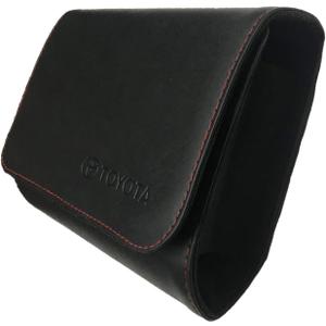 Toyota Genuine Leather RFID Protected Unisex Adults Car Owner's Wallet Portfolio, Black, Minimalist, Embossed, Zipper Closure, 9x7.5x0.5 inches