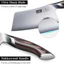 HOSHANHO Cleaver Knife 7 Inch, Ultra Sharp Japanese High Carbon Steel Vegetable Meat Cleaver, Multifunction Chopper Butcher Knife for Home Kitchen and Restaurant