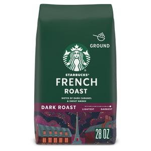 Starbucks Ground Coffee, Dark Roast Hot or Iced Coffee, French Roast, 28 oz (1.75 Pound (Pack of 1))