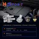 HiSport 19311-P2A-000 19320-P2A-000 Thermostat Housing Cover Water Outlet Thermostat & Sensor Compatible with Honda Civic 1.6L 1996-2000 Replaces 37760-P000-003 19301