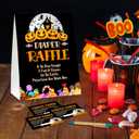 5 x Halloween Diaper Raffle Game Sign And Tickets, Happy Halloween Baby Shower Invitations Game Sets Decorations Celebrated The Upcoming Baby's Arrival, 1 Standing Card With 50 Raffle Tickets -A04