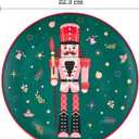 Bico Christmas Soldier Salad Plates Set of 4, 8.75 Inch Ceramic Dessert Plates for Salad, Appetizer, Side Dishes, Microwave and Dishwasher Safe, Gift for Housewarming and Christmas