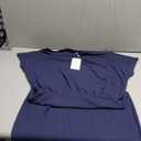 Ezbelle Women's Off The Shoulder Short Sleeve Ribbed Casual Summer Hips-Wrapped Bodycon Party Mini Batwing Dress Large