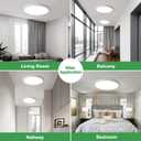 4PK 9 Inch LED Flush Mount Ceiling Light, 18W, 1860LM, 3000K/4000K/6000K CCT Selectable, Round Flat Panel Low Profile Ceiling Light Fitures for Hallway, Kitchen, Bedroom, Laundry Room