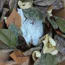 K&K Interiors 53441B 24 Inch Magnolia Pinecone and Nut Wreath, Green