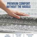 Muddy Mat Greyline 5ft x 7ft Washable Area Rugs for Living Room, Bedroom & Dining Room Modern Soft Low Pile Non Slip Carpet Pet Friendly Waterproof Foldable Rugs for Home