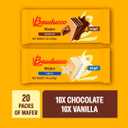 Bauducco Chocolate & Vanilla Wafer Cookies - Convenient Single Serve Wafer Cookies With 3 Layers of Cream - Delicious Sweet Snack on the go or Dessert 28.2oz (Pack of 20) (EXP 11/01/26)