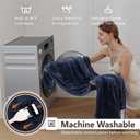 Wapaneus Heated Blanket Electric Blanket 72" x 84" Full Size with 10 Heating Levels and 12 Hours time Settings, Flannel Fast-Heating Electric Blanket, ETL Listed, Machine Washable,Dark Blue