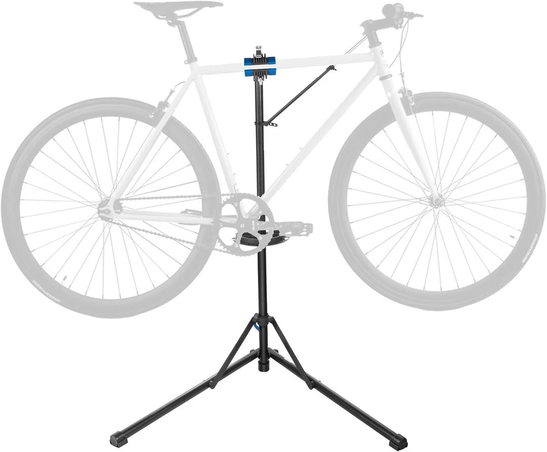 Pro Stand Plus Bike Rack - Heavy-Duty Telescoping Bicycle Stand with Tool Tray, Rotating Clamps, and Adjustable Handlebar Rod by RAD Cycle (Black)