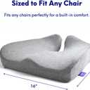 C CUSHION LAB Patented Pressure Relief Seat Cushion for Long Sitting Hours on Office/Home Chair, Car, Wheelchair - Extra-Dense Memory Foam for Hip, Tailbone, Coccyx, Sciatica - Light Grey