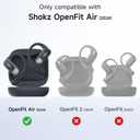 SURITCH for SHOKZ OpenFit Air Case Cover, Magnetic Locking Cases for SHOKZ OpenFit Air Open-Ear Headphones, Protective Bumper Cover with Carabiner for OpenFit Air Earbuds (2024), Green Sparkle