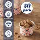 2 x Funnymoom 50 Pack Red White Blue Wildflower Graduation Ice Cream Cups 9 oz Class of 2026 Congrats Grad Disposable Dessert Snack Cups Floral Graduation Paper Soup Bowls for College High School Party, about 3.5 x 2.4 x 2.8 inches/ 9 x 6 x 7.2 cm