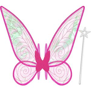 quescu Fairy Wings for Adults,Butterfly Wings for Girls,Angel Wings,Fairy Costume for Women Halloween Dress Up Party Favor Rose